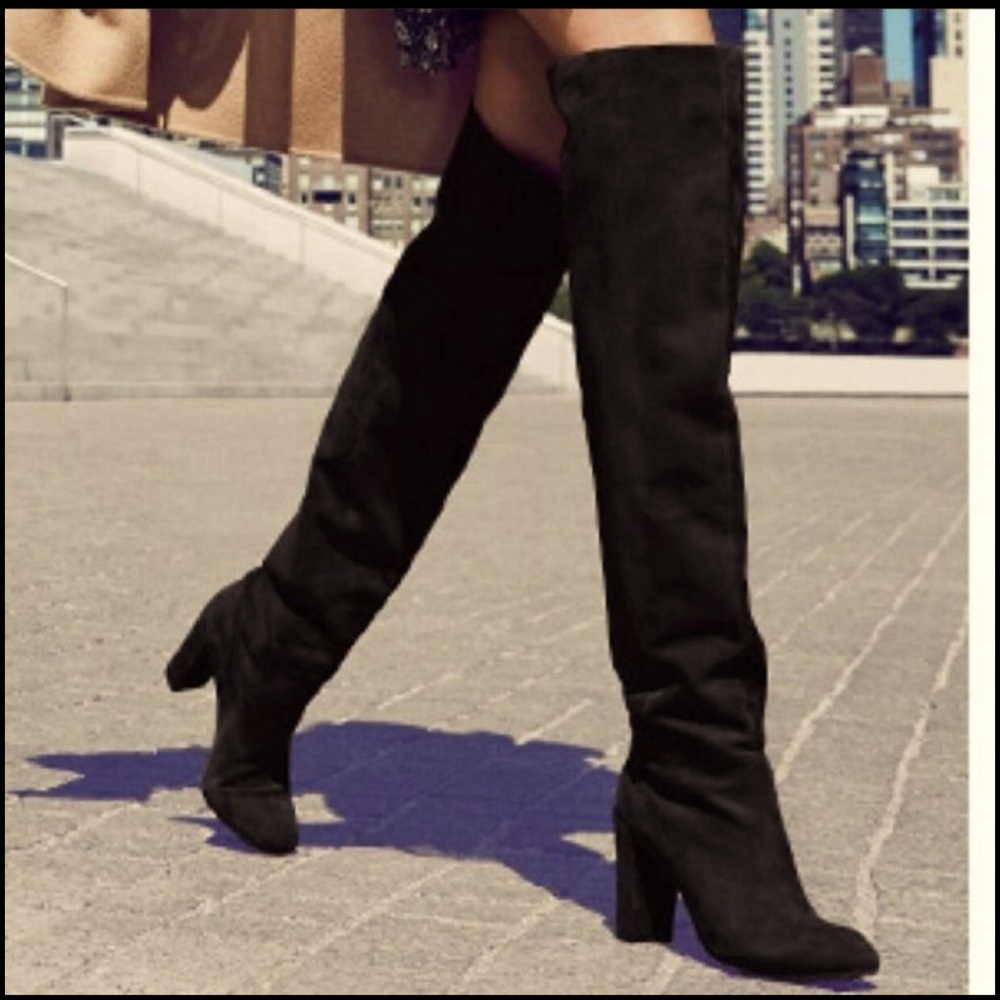 NINE WEST THIGH HIGH LEATHER SNOWFALL SLOUCH BOOTS SIZE 11